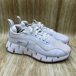 Reebok Zig Dynamica Women's Size 8.5 Athletic Shoes White Gum‎ Sole Sneakers